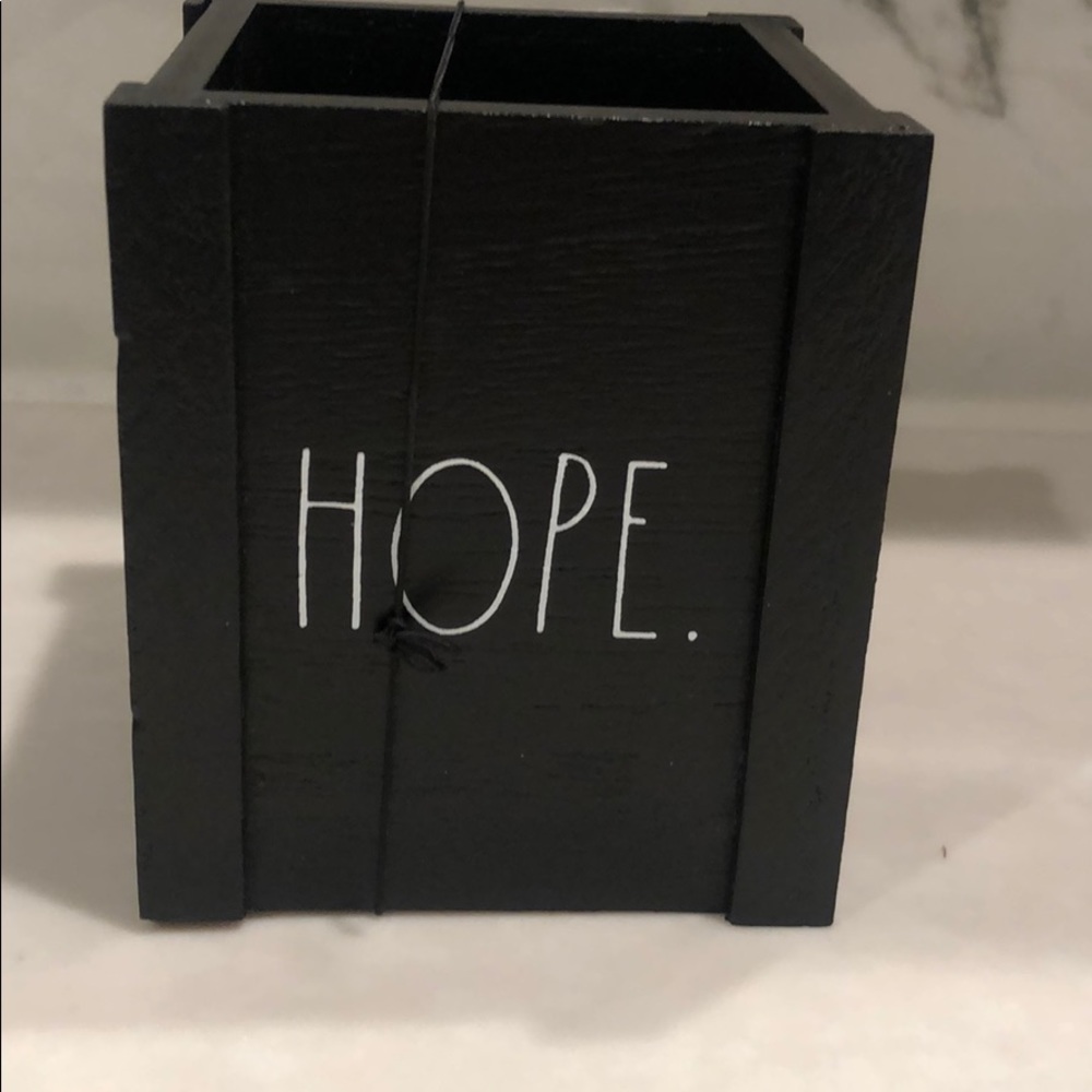 Hope Rae Dunn wooden pen holder
